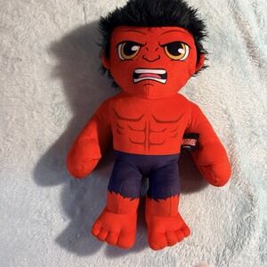 Marvel Red Hulk Plush Toy Red Excellent Superhero Stuffed Figure